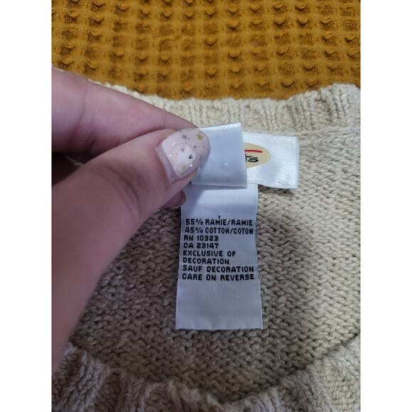 Vintage Talbots Button Sweater Detailed Crocheter Knitter Crafts Sewing GUC M - Picture 4 of 8